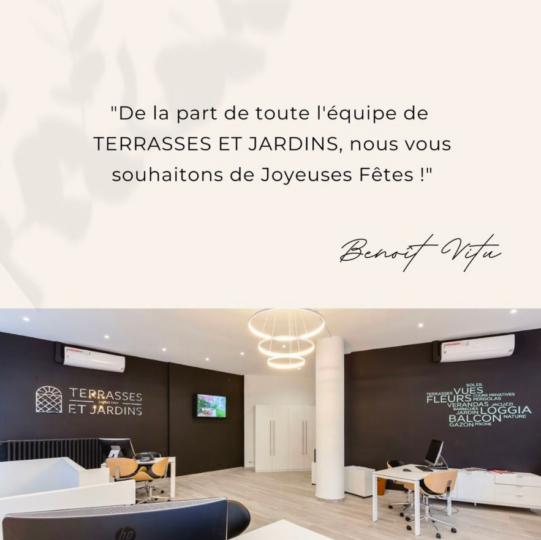 Nous vous souhaitons de joyeuses fêtes ! - TERRASSES ET JARDINS