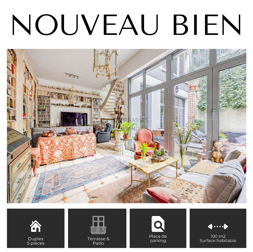 NOUVEAU BIEN - Paris 19 - Buttes Chaumont - TERRASSES ET JARDINS