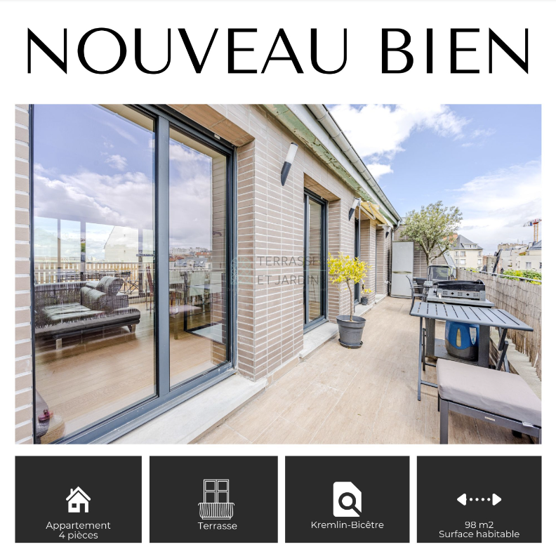 NOUVEAU BIEN - Le Kremlin-Bicêtre - Exclusivité - TERRASSES ET JARDINS