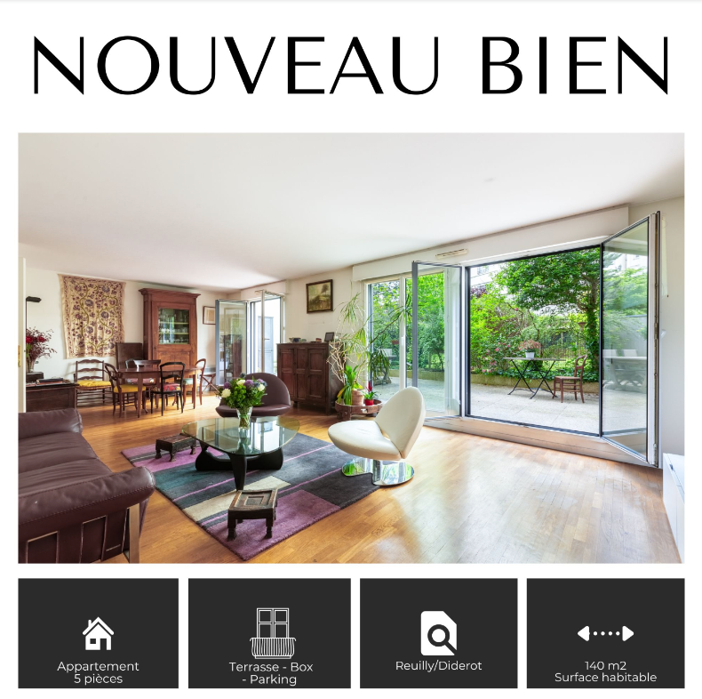 NOUVEAU BIEN D'EXCEPTION - Paris 12 - TERRASSES ET JARDINS