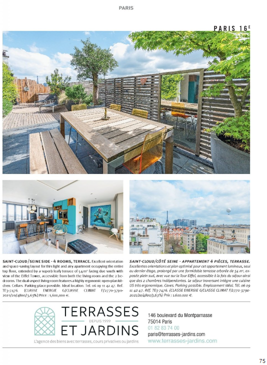 Juin 2024 - Magazine Résidences Immobilier N°315 - TERRASSES ET JARDINS
