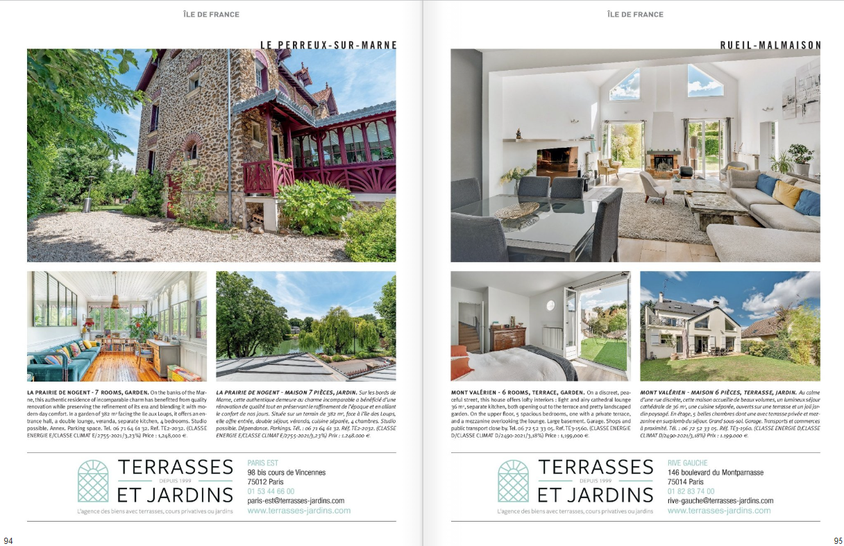 Novembre 2022 - Magazine Résidences Immobilier N°295 TERRASSES ET JARDINS 