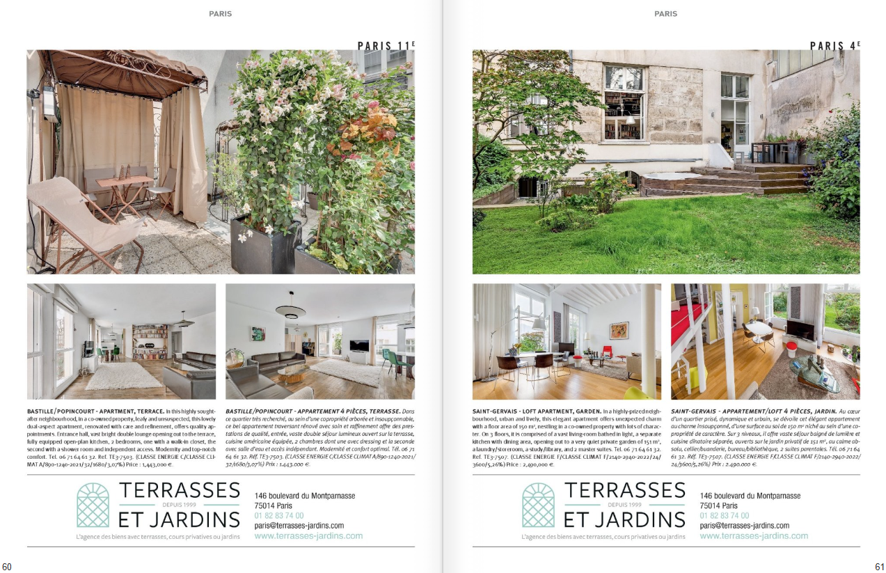 Novembre 2024 - Magazine Résidences Immobilier N°321 - TERRASSES ET JARDINS