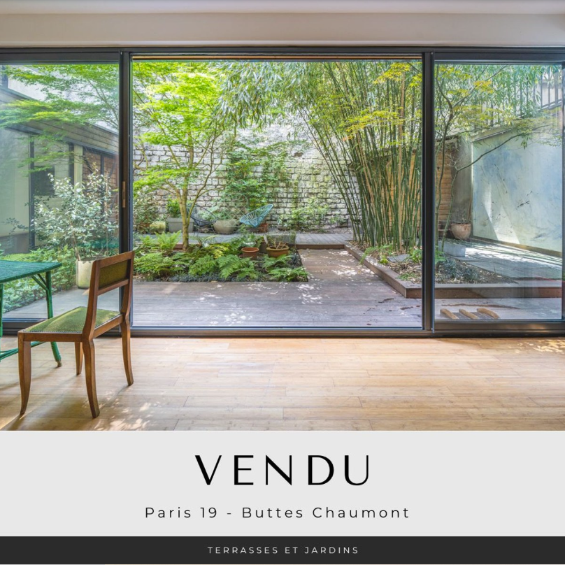 Vendu - Paris 19 - Buttes Chaumont - Août 2024 - TERRASSES ET JARDINS